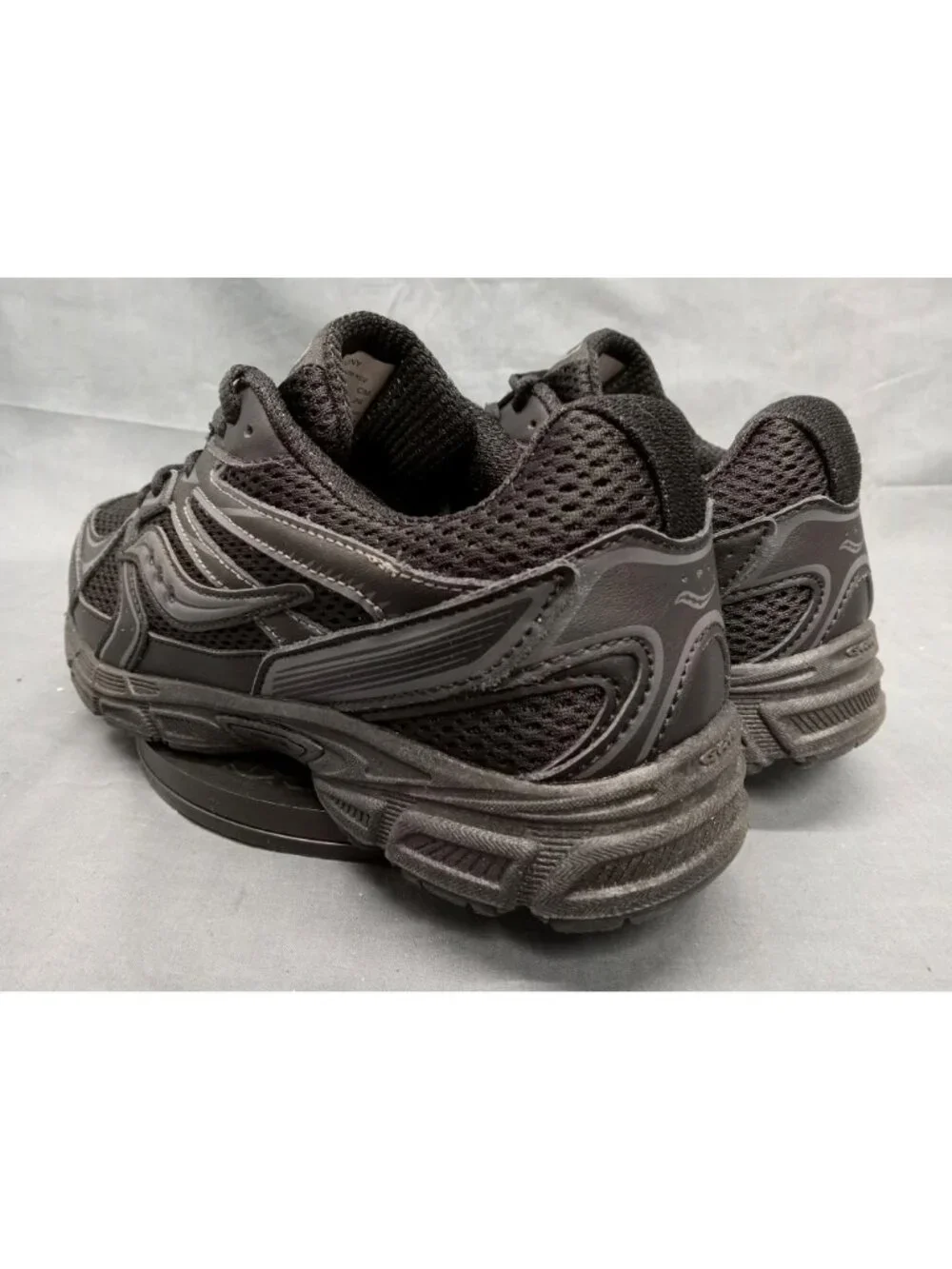 Saucony Ride Millennium Kidz (GS) Double Black Boys Size 7 NEW NO BOX!
